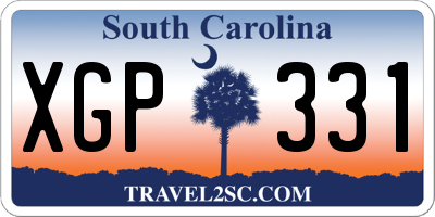 SC license plate XGP331