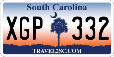 SC license plate XGP332