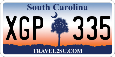 SC license plate XGP335