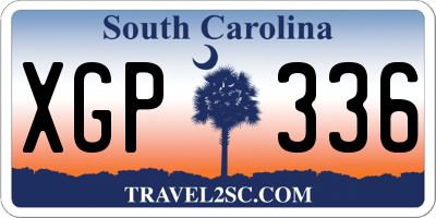 SC license plate XGP336
