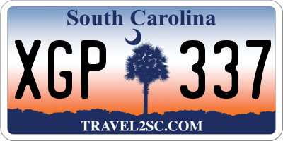SC license plate XGP337