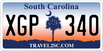 SC license plate XGP340