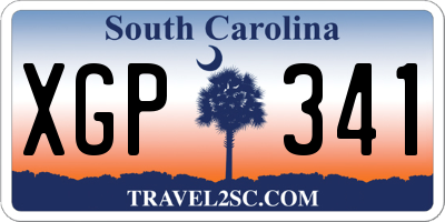 SC license plate XGP341