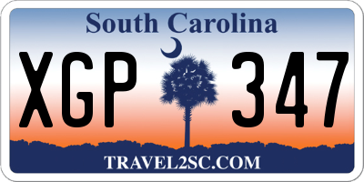 SC license plate XGP347
