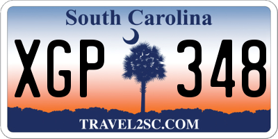 SC license plate XGP348