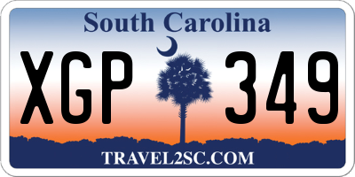 SC license plate XGP349