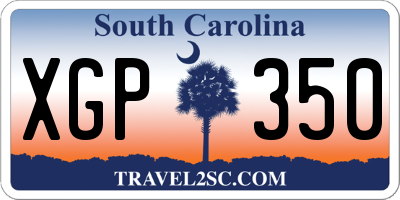 SC license plate XGP350