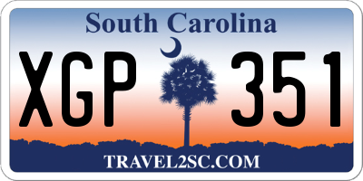 SC license plate XGP351