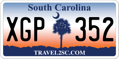SC license plate XGP352
