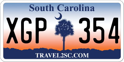 SC license plate XGP354