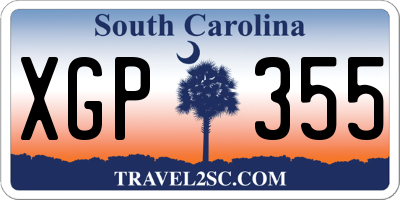 SC license plate XGP355