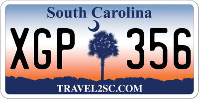 SC license plate XGP356