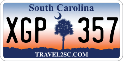 SC license plate XGP357