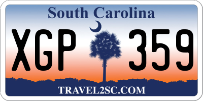 SC license plate XGP359