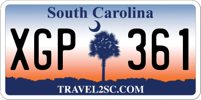 SC license plate XGP361