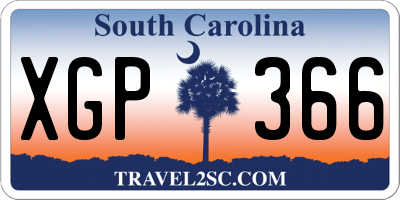 SC license plate XGP366