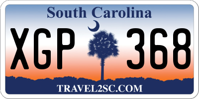 SC license plate XGP368