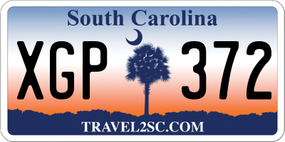 SC license plate XGP372