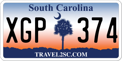 SC license plate XGP374