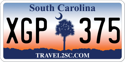 SC license plate XGP375