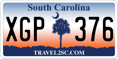 SC license plate XGP376