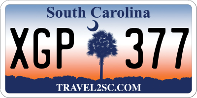 SC license plate XGP377