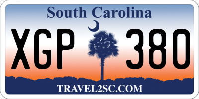 SC license plate XGP380
