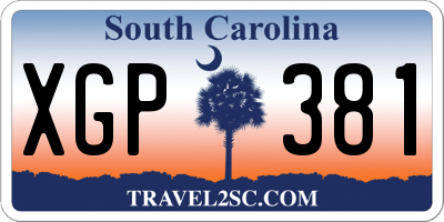 SC license plate XGP381