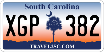 SC license plate XGP382