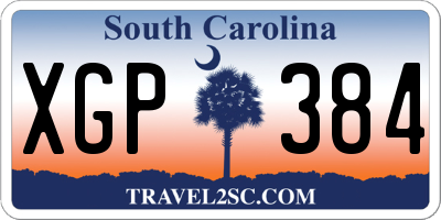 SC license plate XGP384