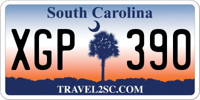 SC license plate XGP390