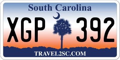 SC license plate XGP392