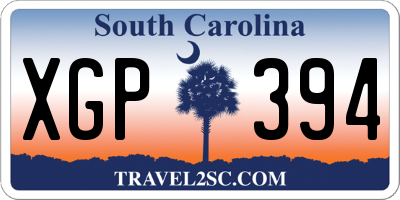 SC license plate XGP394