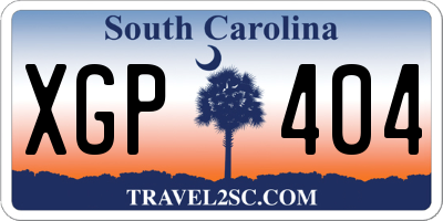 SC license plate XGP404