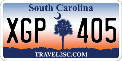 SC license plate XGP405