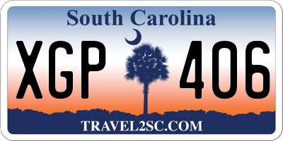 SC license plate XGP406