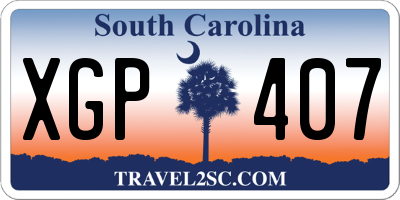 SC license plate XGP407