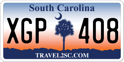 SC license plate XGP408