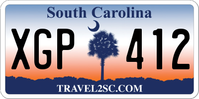 SC license plate XGP412