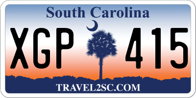 SC license plate XGP415
