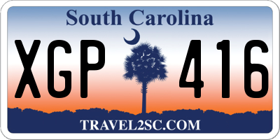 SC license plate XGP416