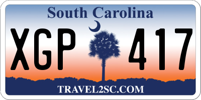 SC license plate XGP417
