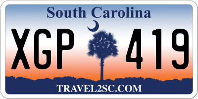 SC license plate XGP419