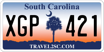 SC license plate XGP421