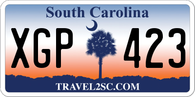 SC license plate XGP423