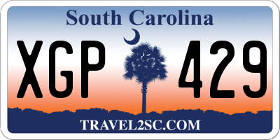 SC license plate XGP429