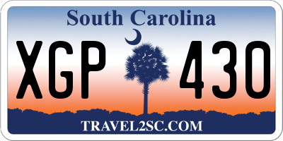 SC license plate XGP430