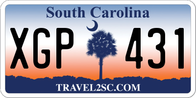 SC license plate XGP431