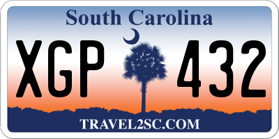 SC license plate XGP432