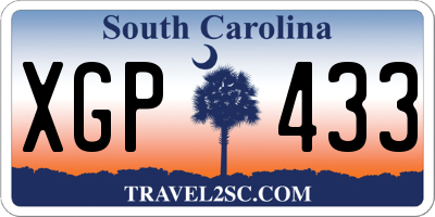 SC license plate XGP433